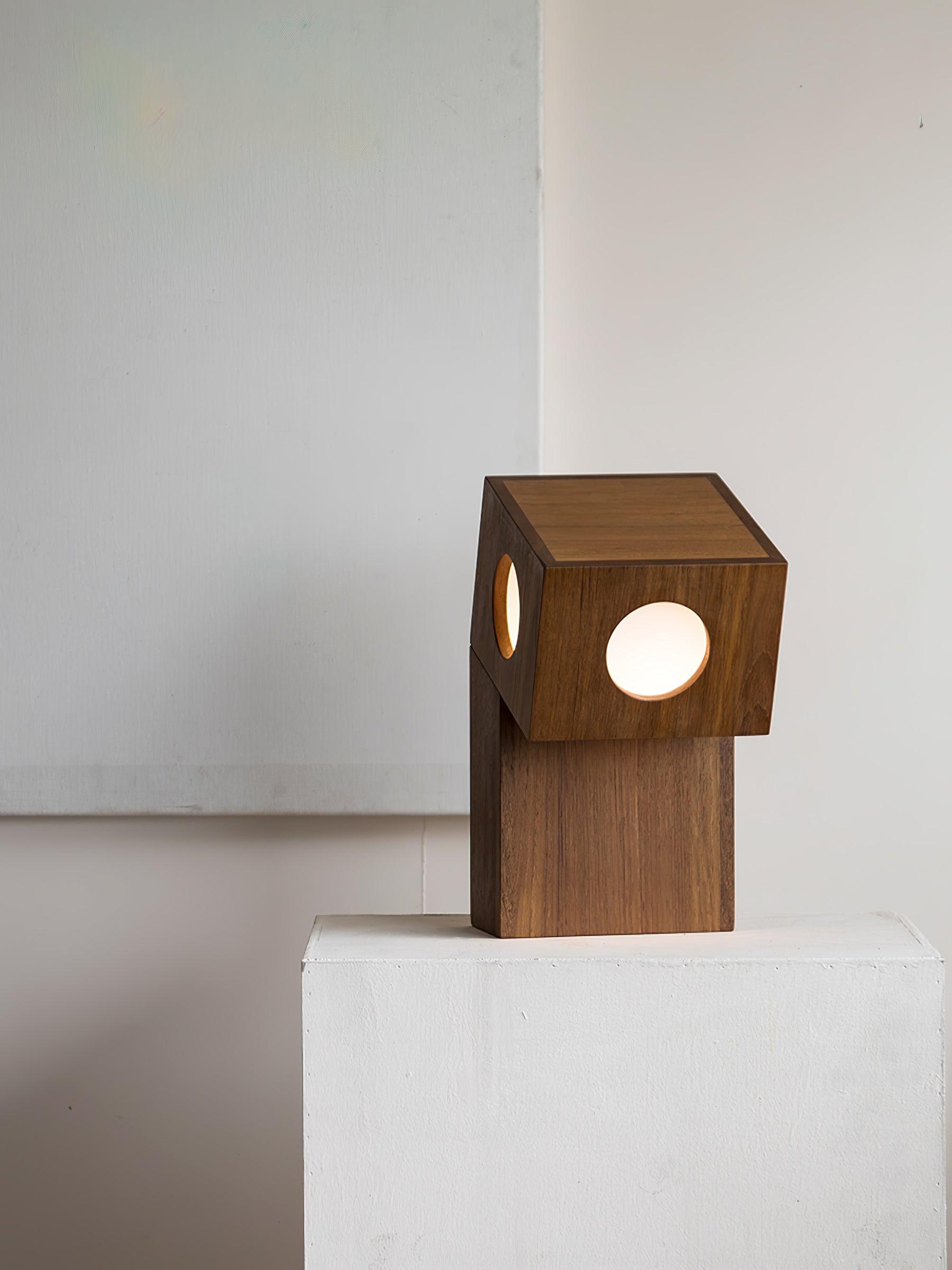 Geo Modern Wood Table Lamp-Neutral Decor