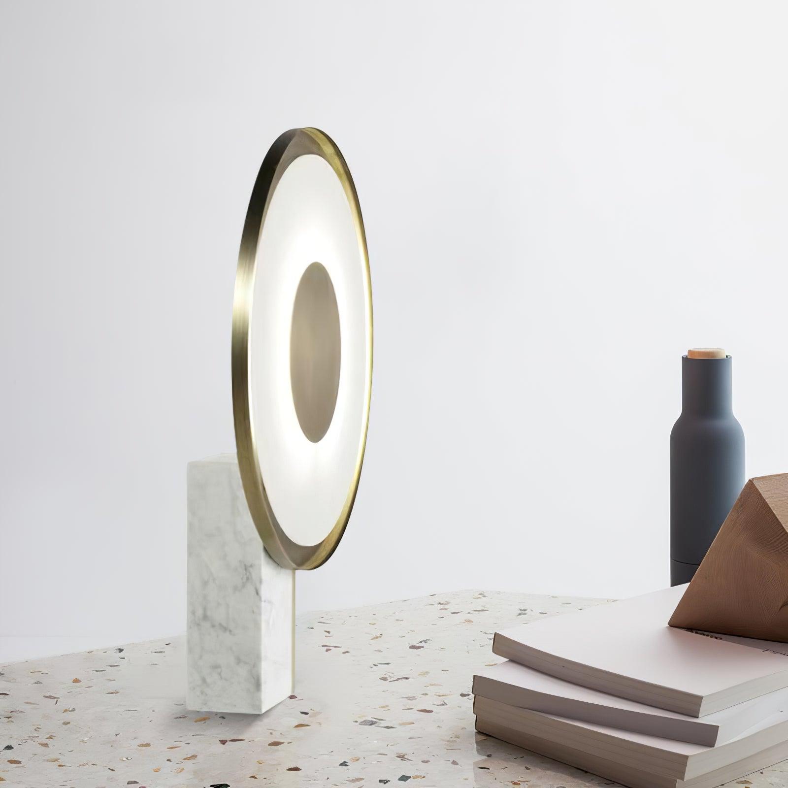 Tessain Marble Minimalist Table Lamp-Neutral Decor