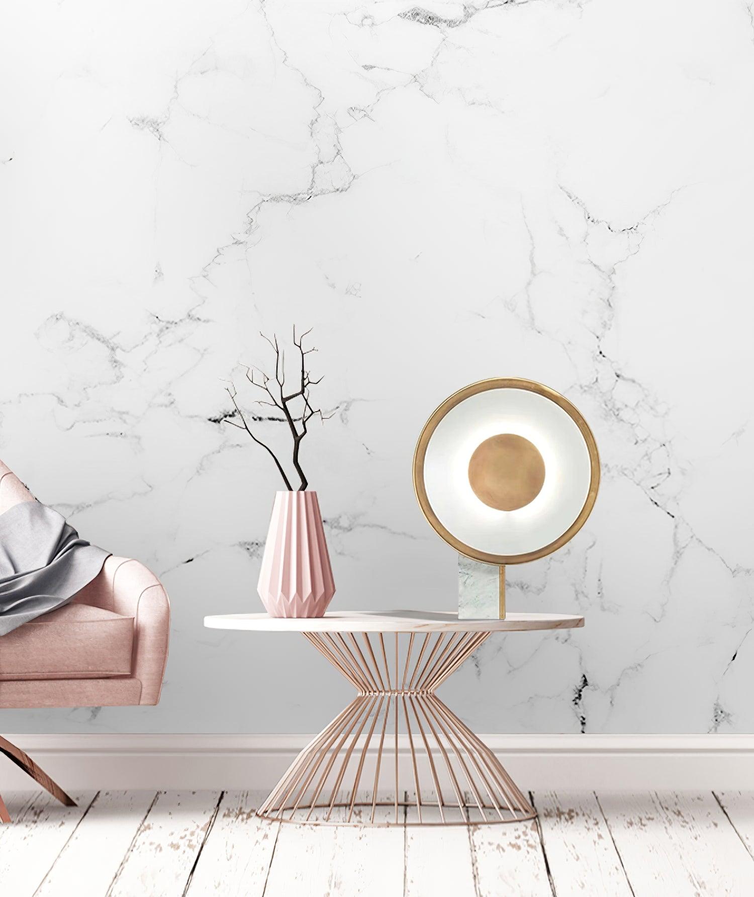 Tessain Marble Minimalist Table Lamp-Neutral Decor