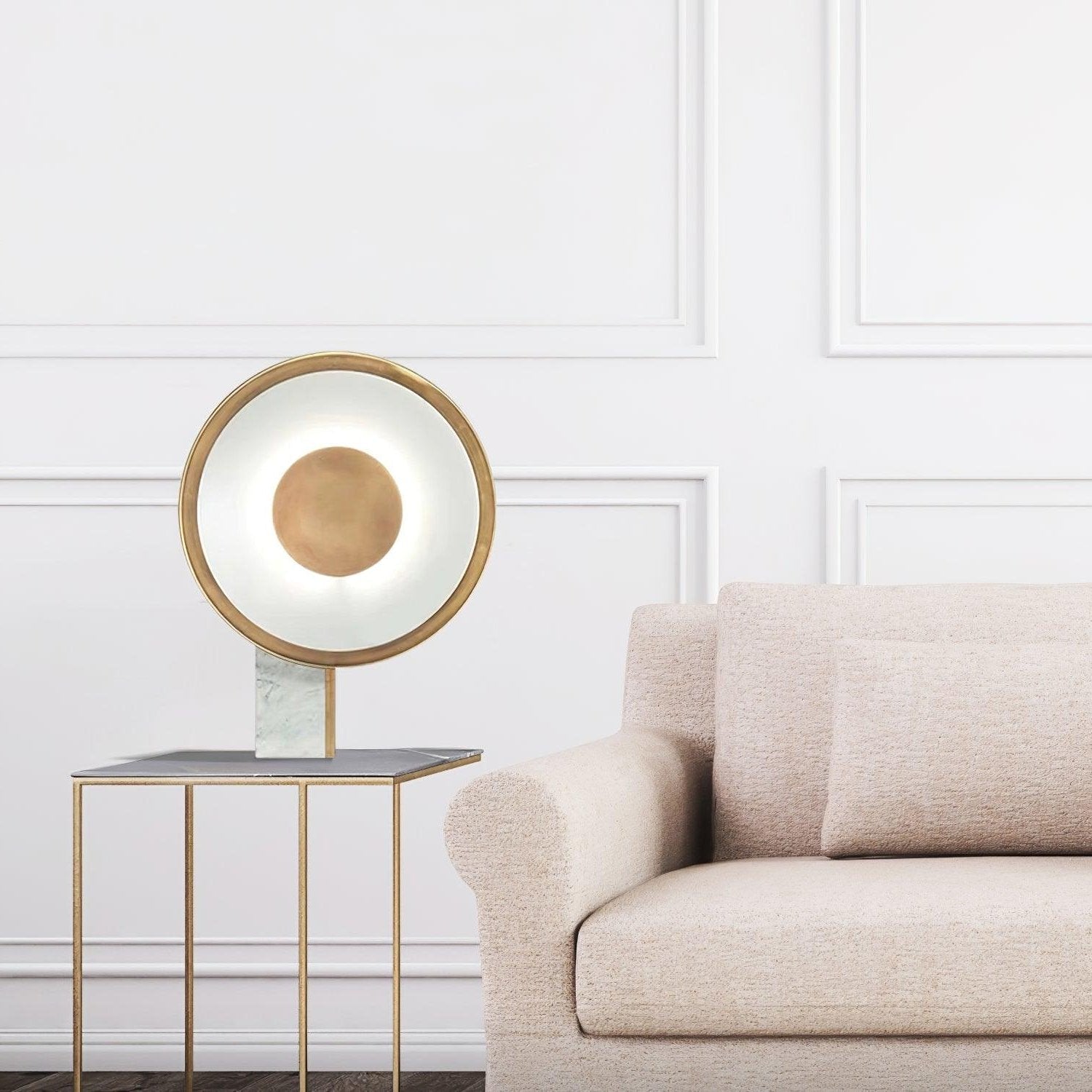 Tessain Marble Minimalist Table Lamp-Neutral Decor