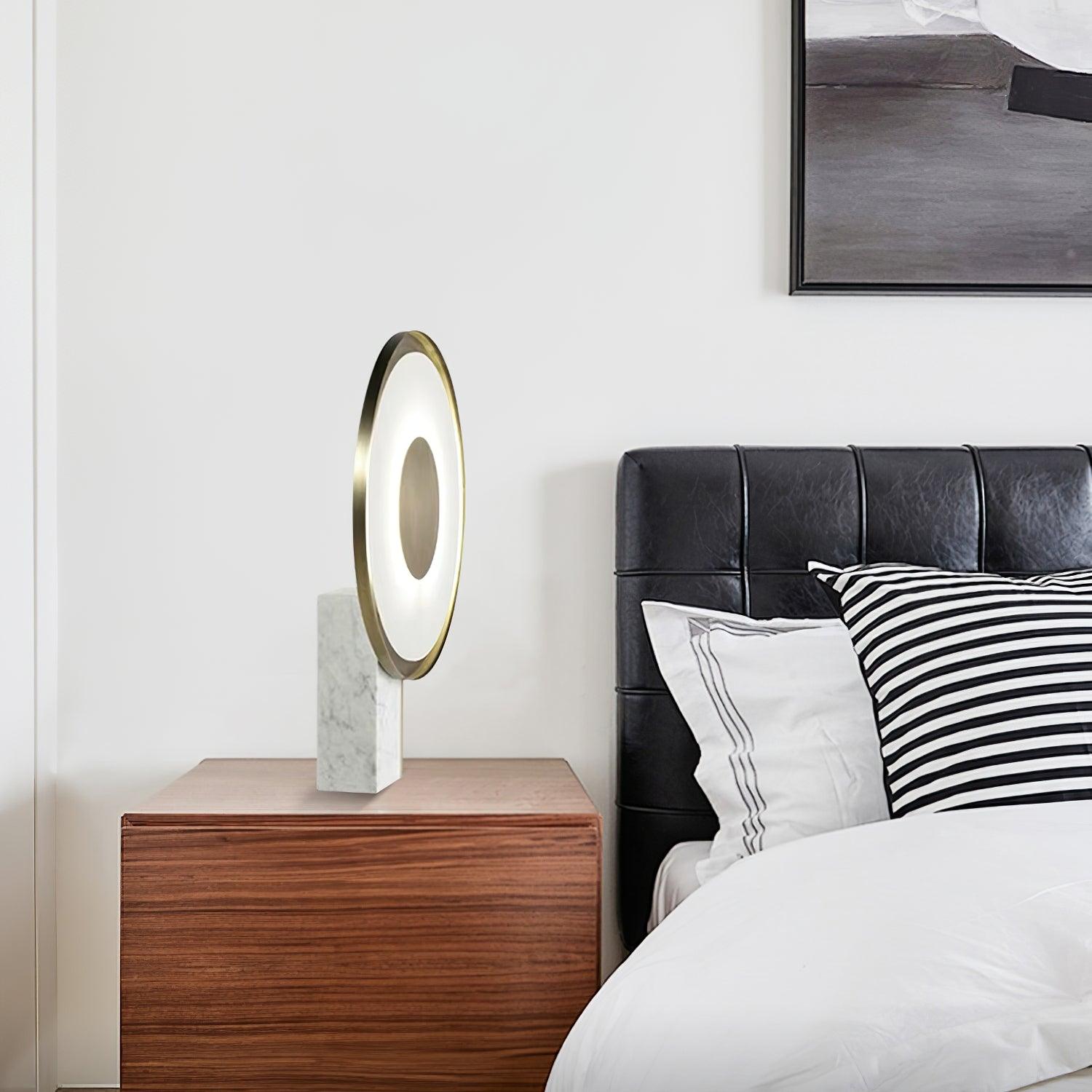 Tessain Marble Minimalist Table Lamp-Neutral Decor