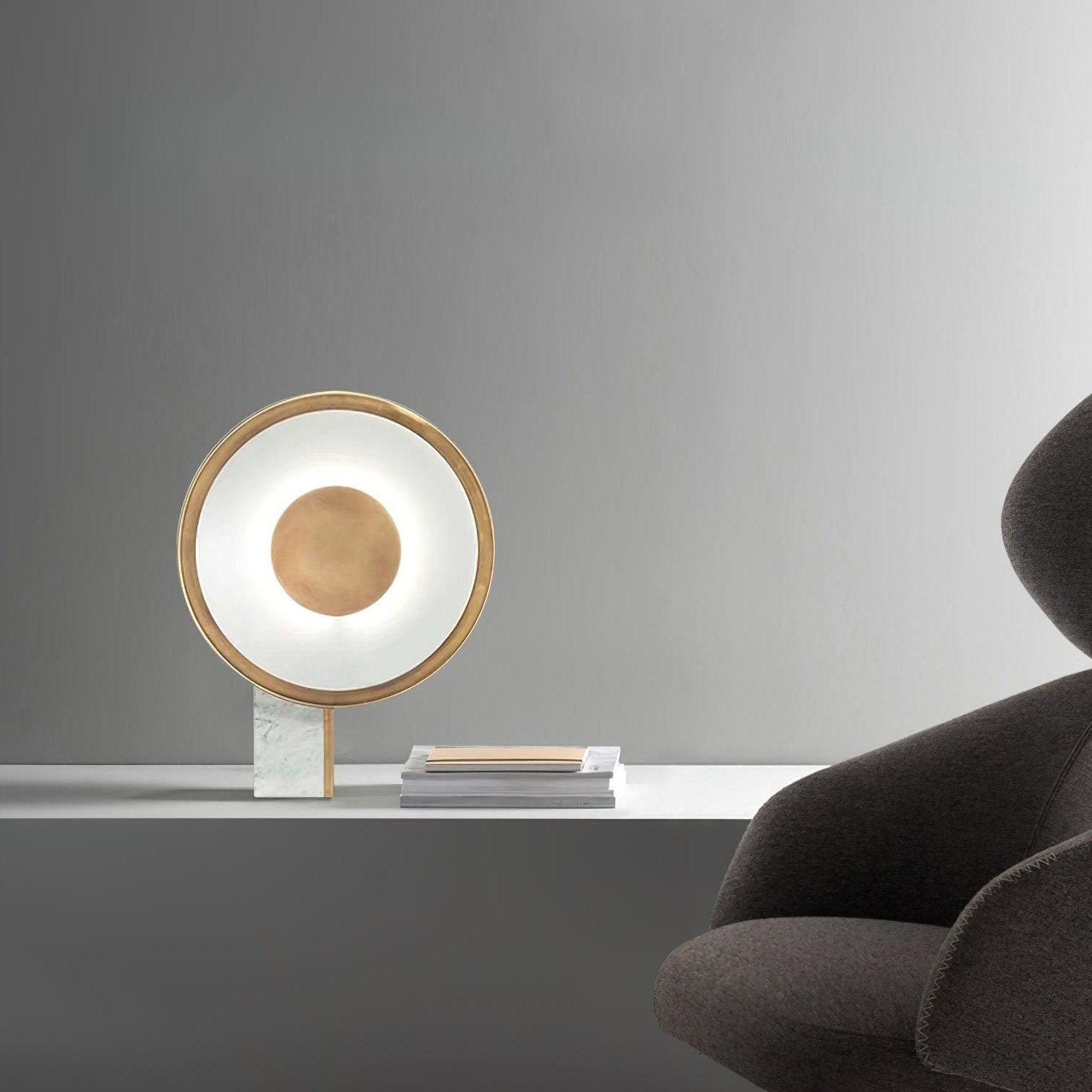 Tessain Marble Minimalist Table Lamp-Neutral Decor