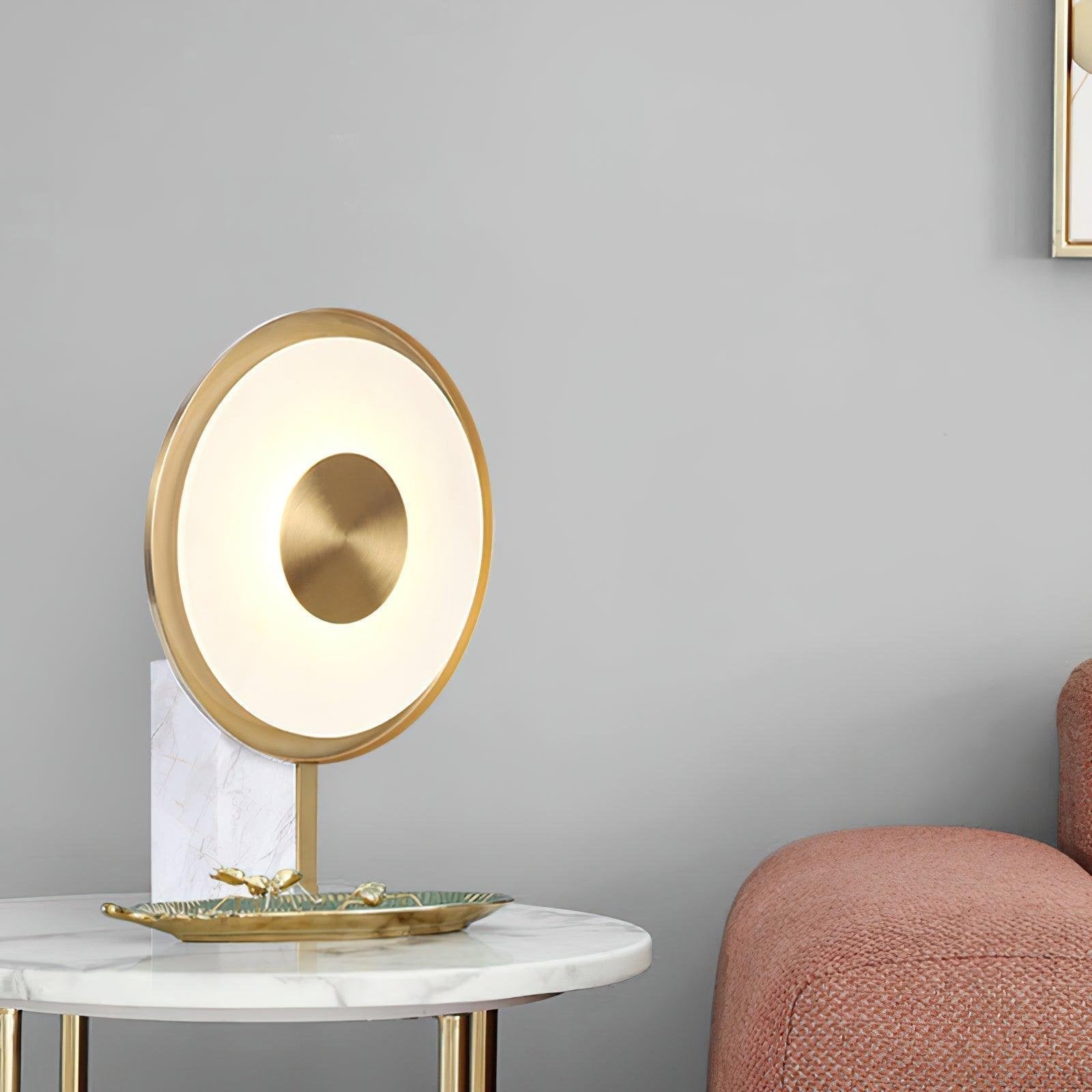 Tessain Marble Minimalist Table Lamp-Neutral Decor