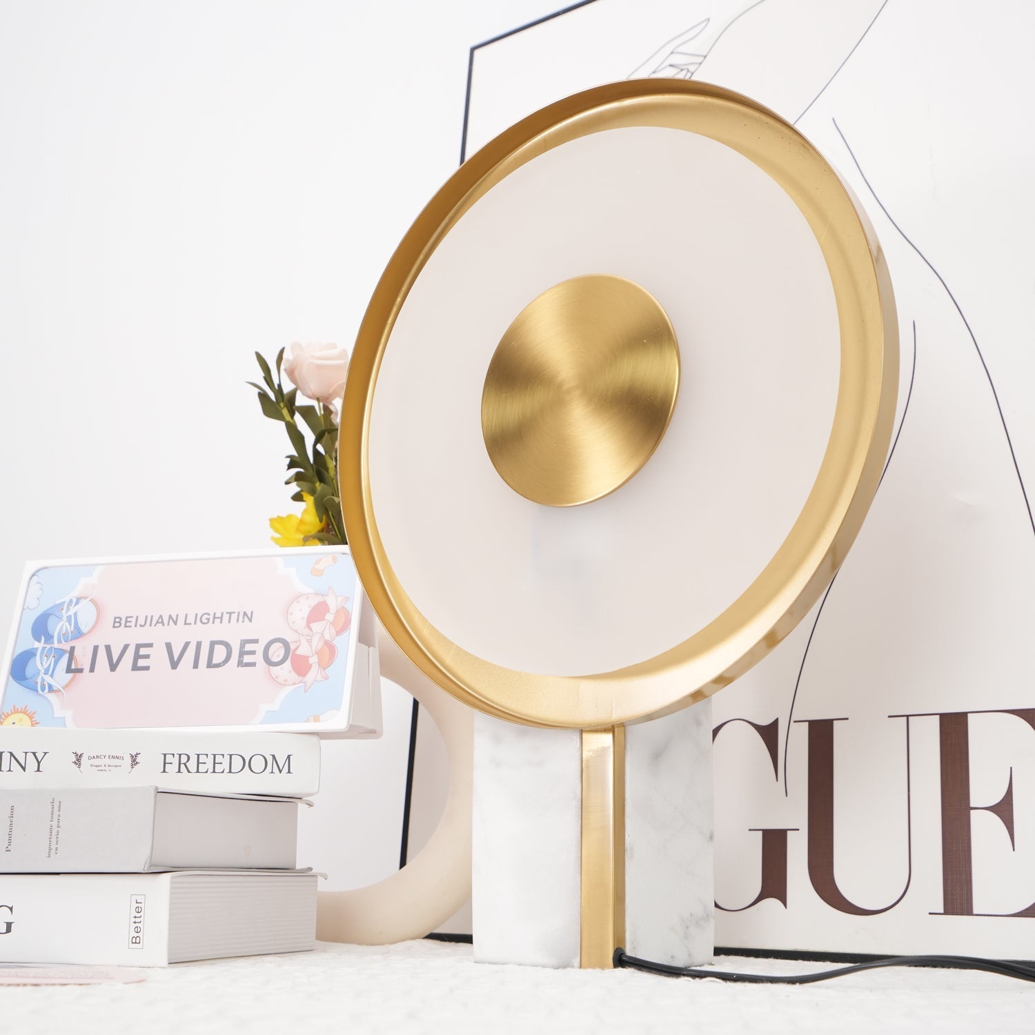 Tessain Marble Minimalist Table Lamp-Neutral Decor