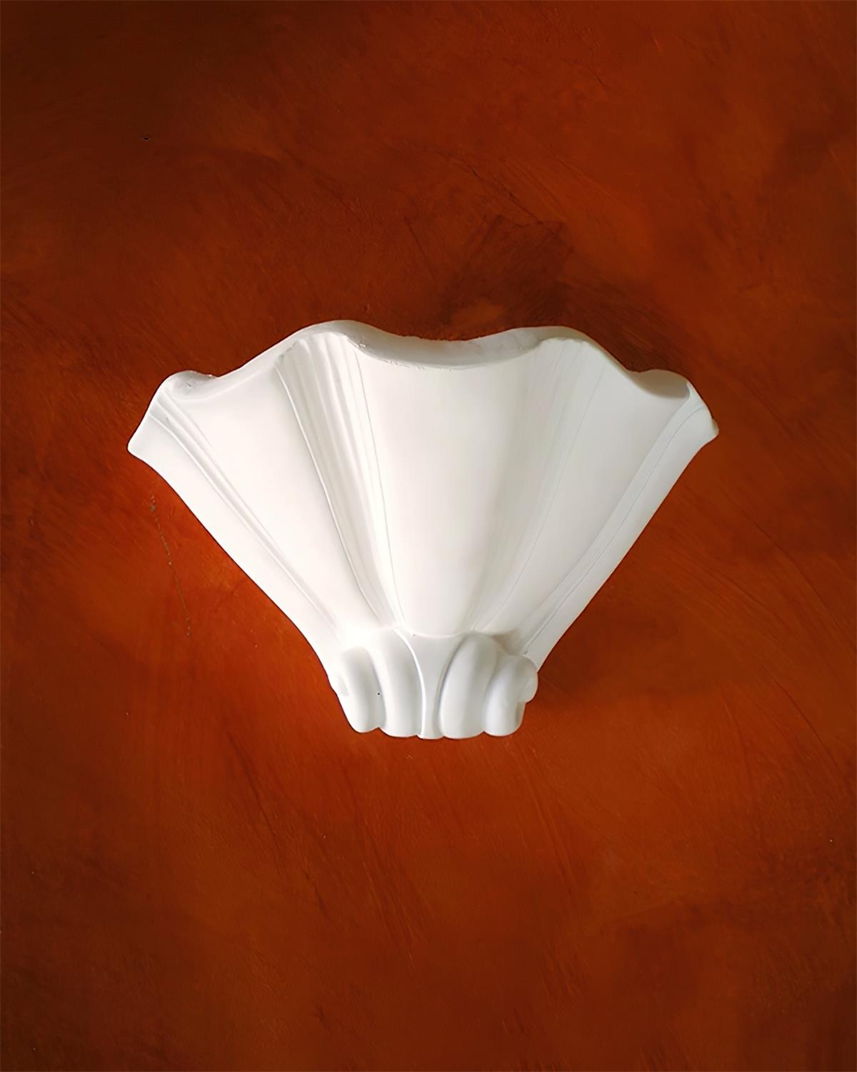 Dorien Wall Lamp Plaster White Shell Classic-Neutral Decor