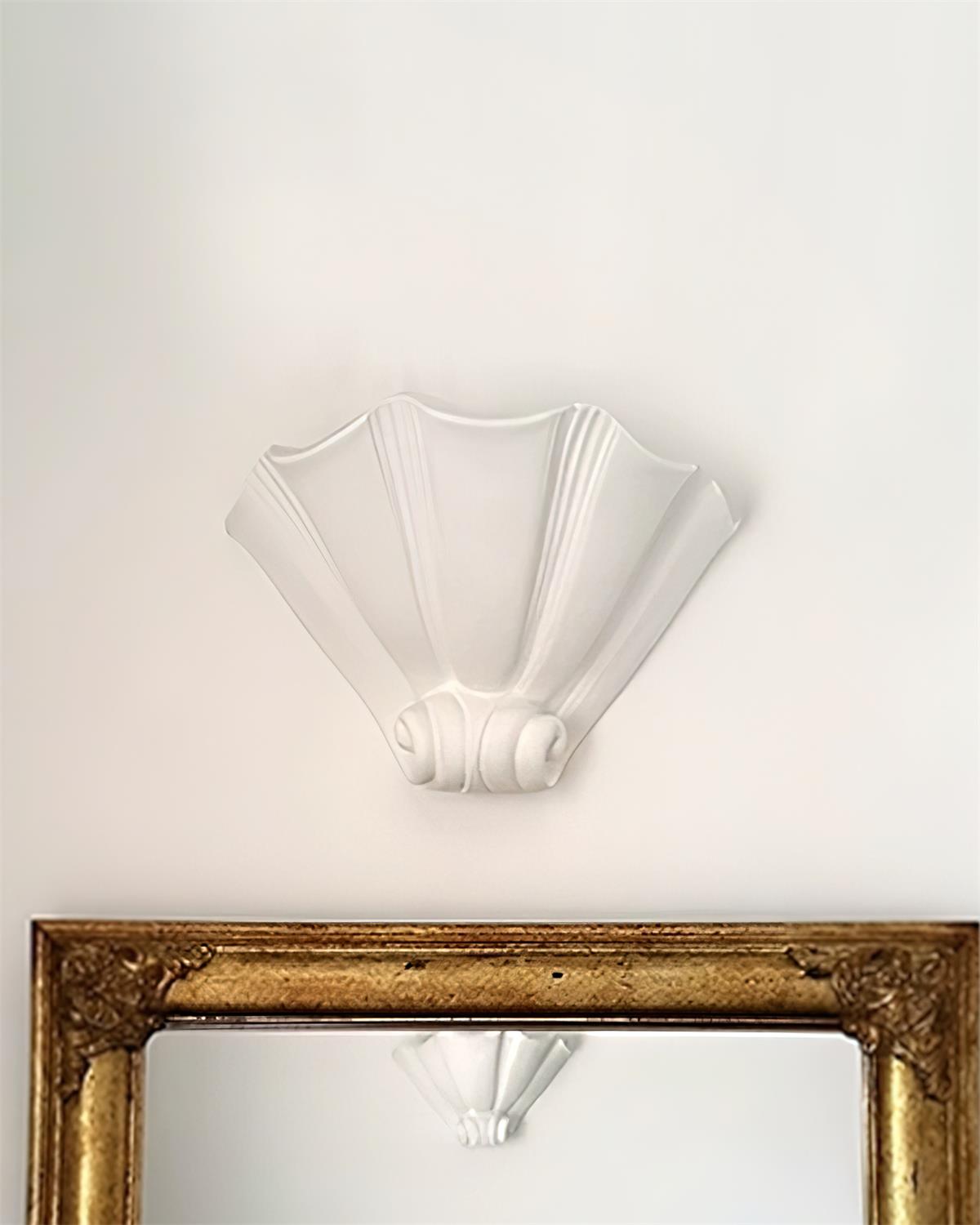 Dorien Wall Lamp Plaster White Shell Classic-Neutral Decor