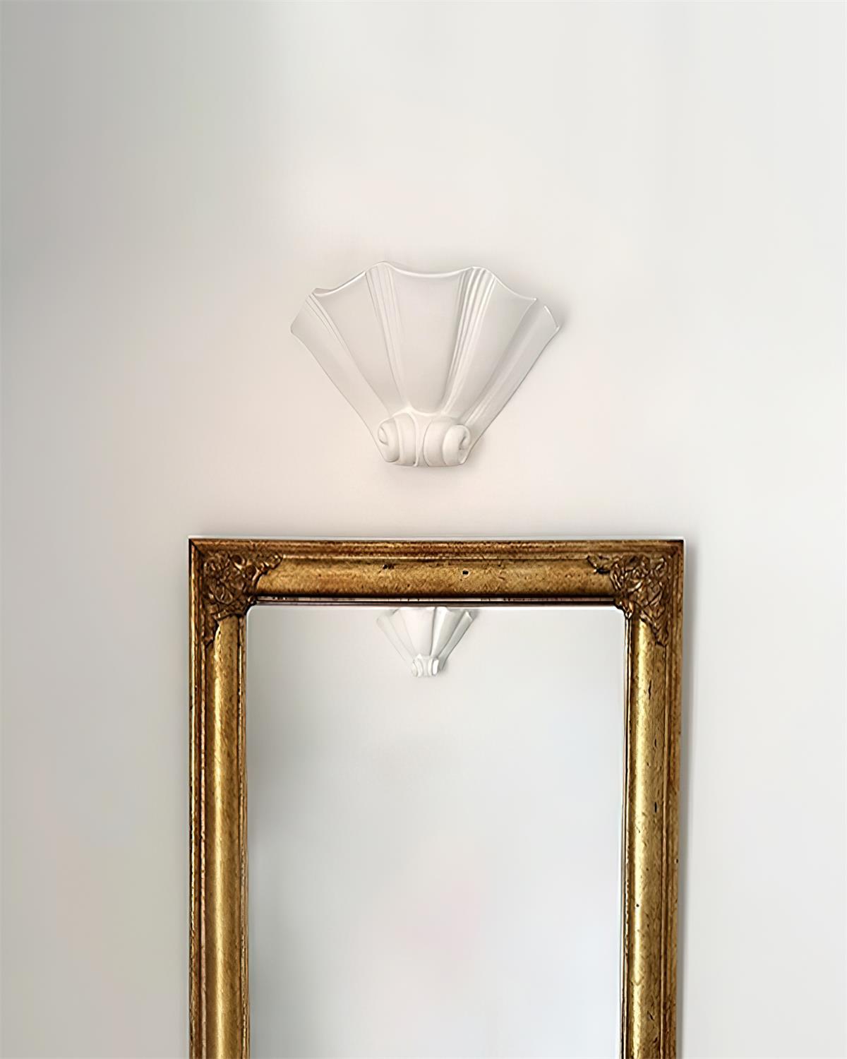 Dorien Wall Lamp Plaster White Shell Classic-Neutral Decor