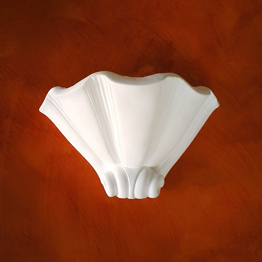 Dorien Wall Lamp Plaster White Shell Classic-Neutral Decor