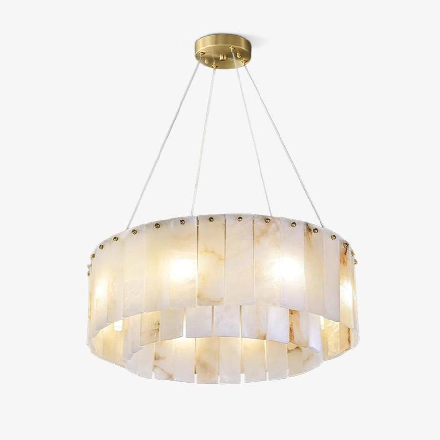 Dovin Alabaster Round Pendant Light-Neutral Decor