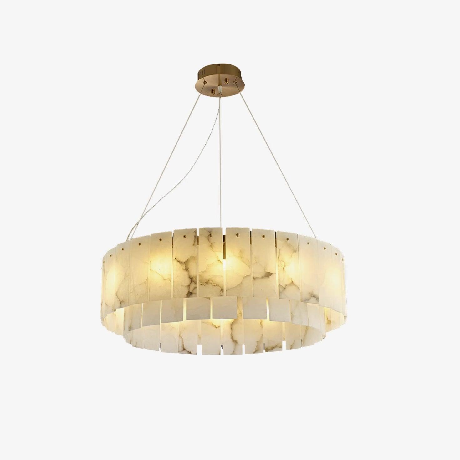 Dovin Alabaster Round Pendant Light-Neutral Decor