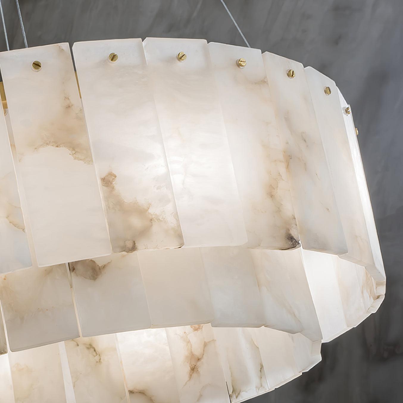 Dovin Alabaster Round Pendant Light-Neutral Decor