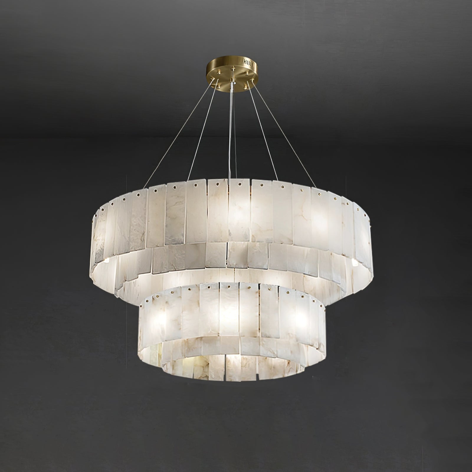 Dovin Alabaster Round Pendant Light-Neutral Decor