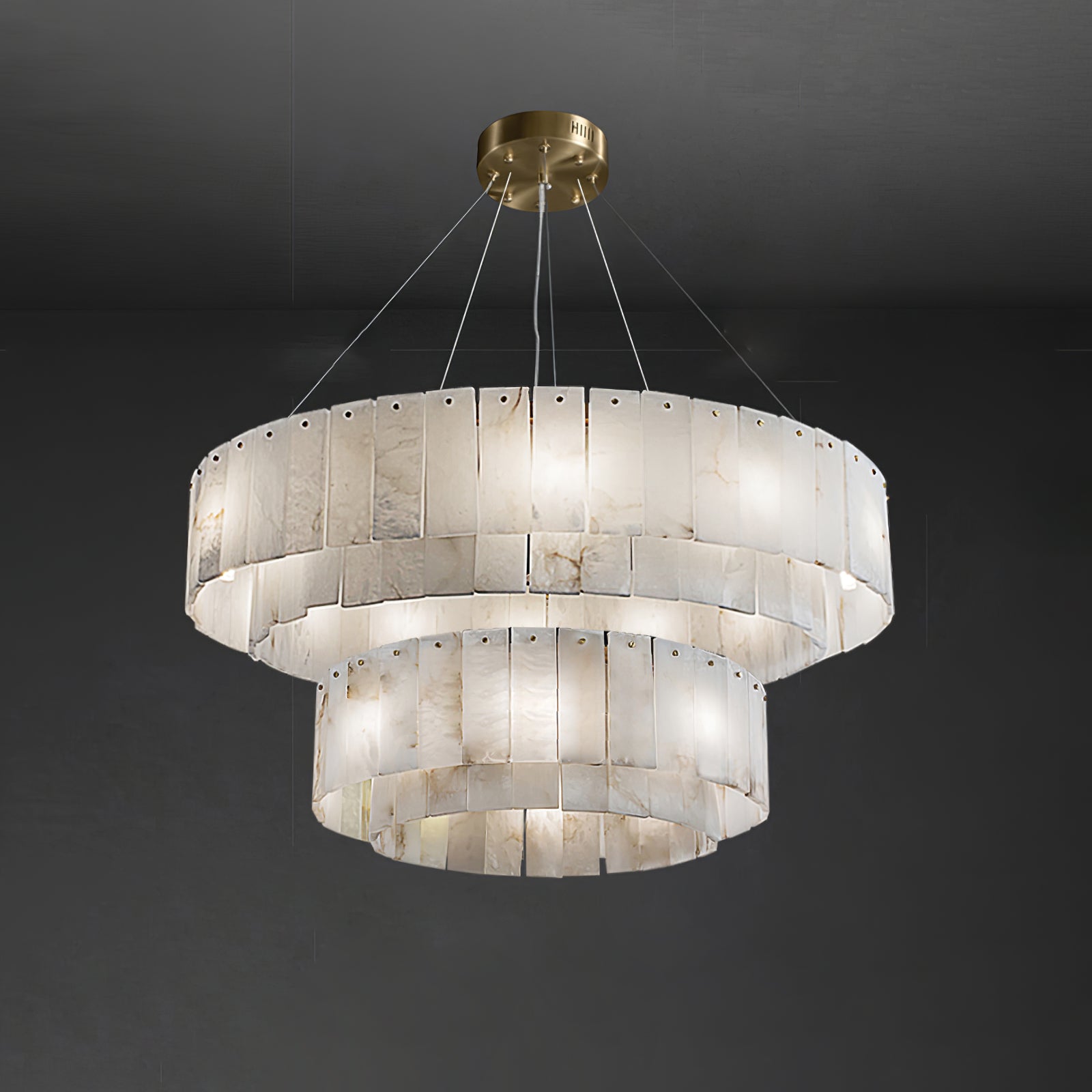 Dovin Alabaster Round Pendant Light-Neutral Decor