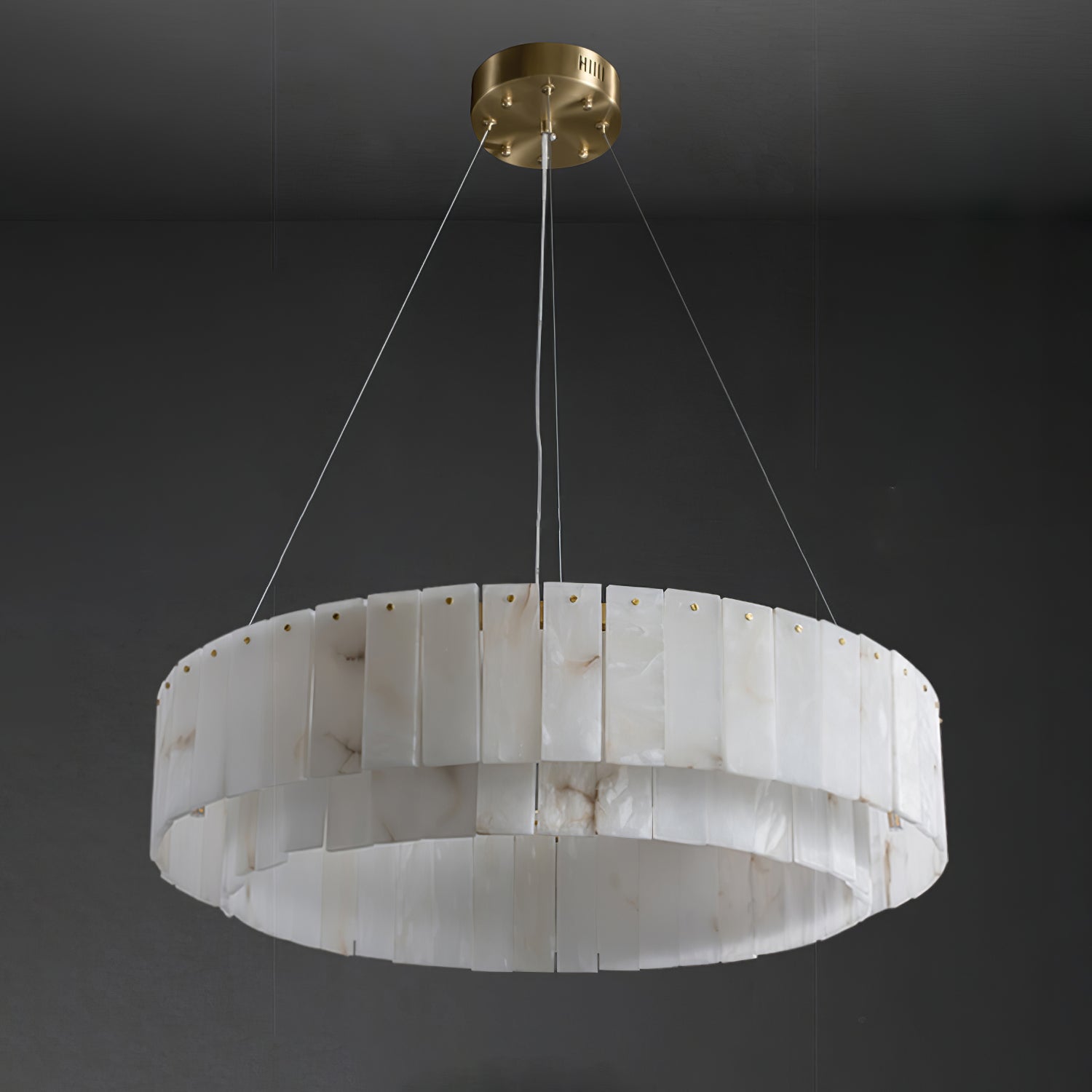 Dovin Alabaster Round Pendant Light-Neutral Decor