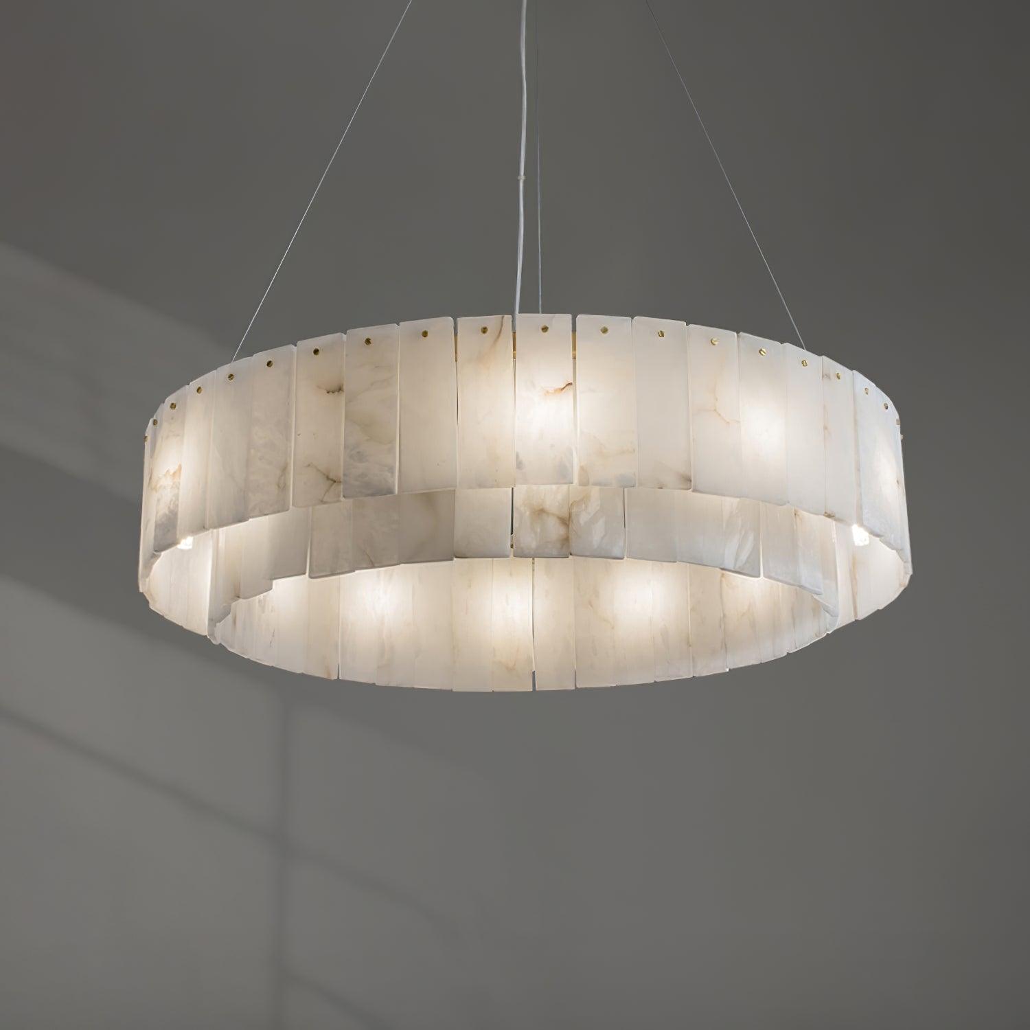Dovin Alabaster Round Pendant Light-Neutral Decor