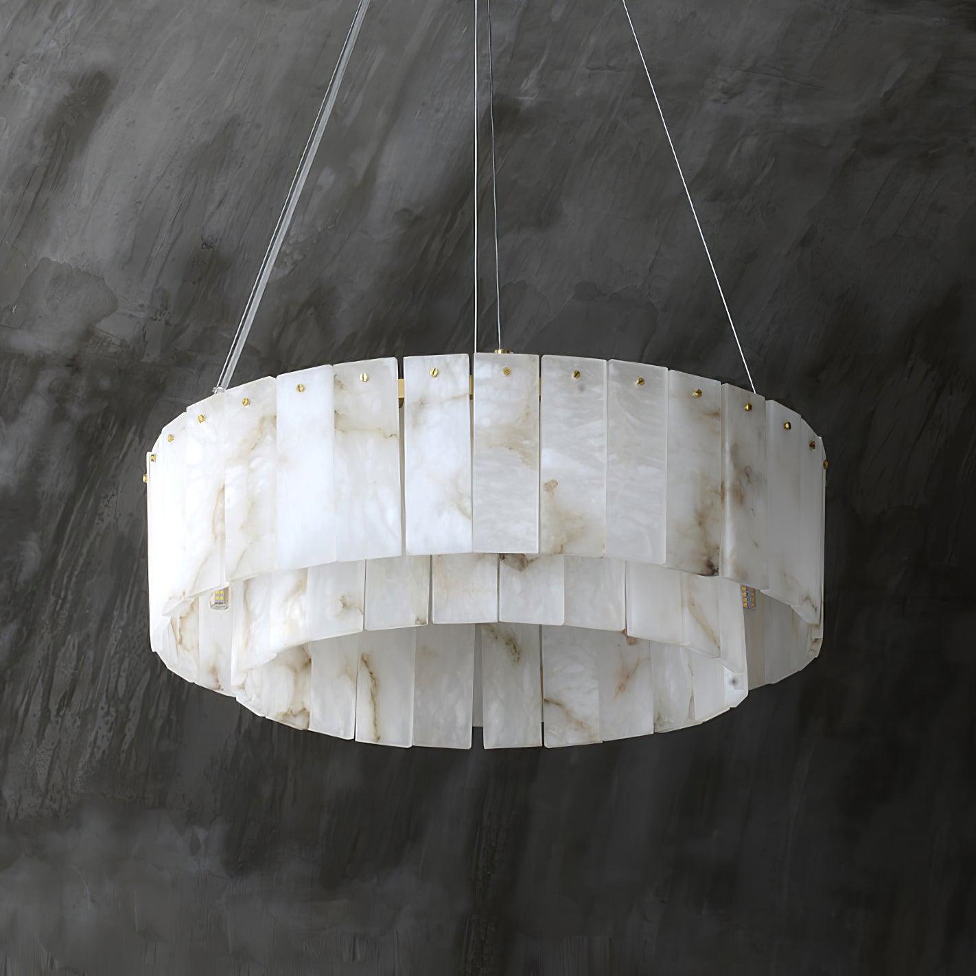 Dovin Alabaster Round Pendant Light-Neutral Decor