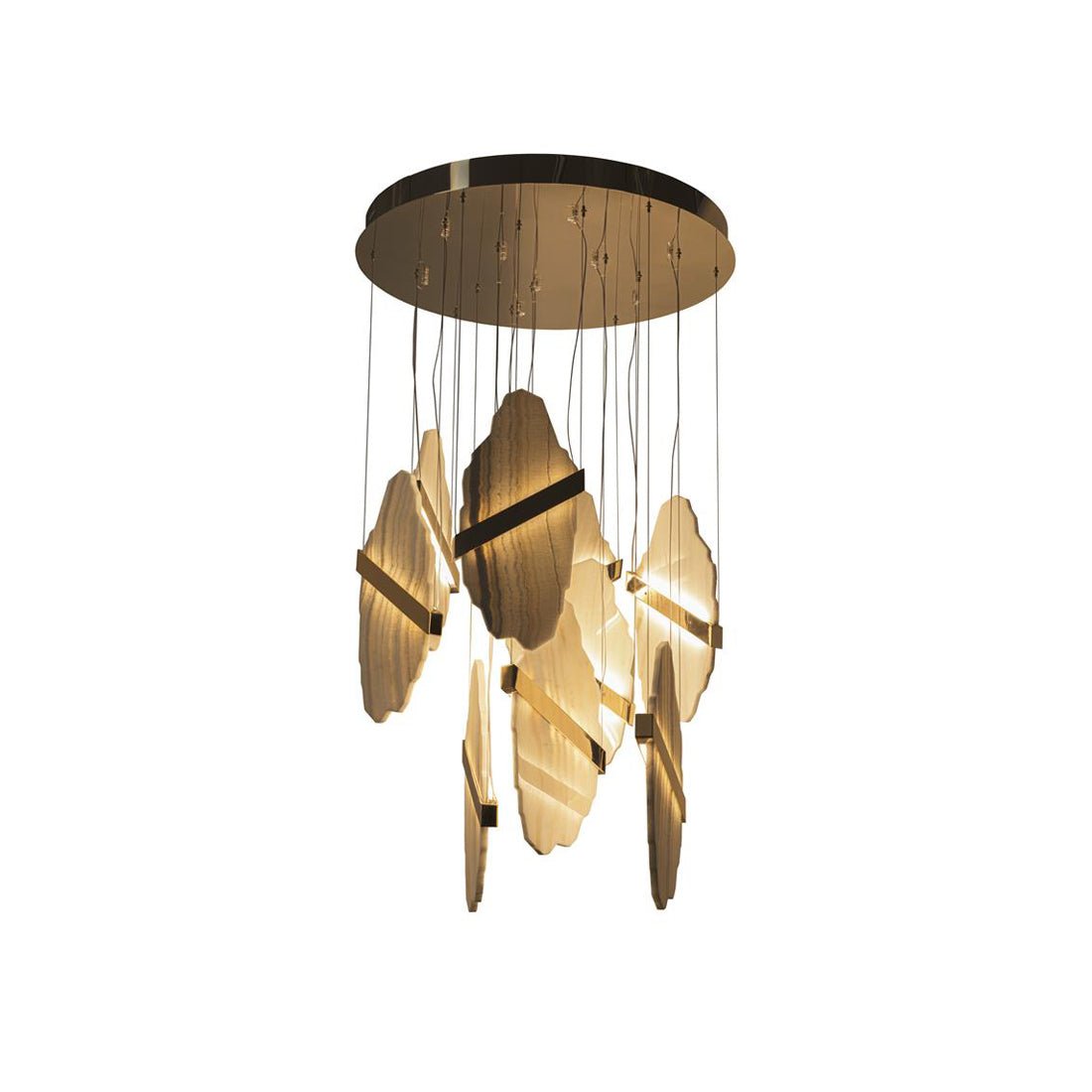 Ollorus Irregular Alabaster Chandelier-Neutral Decor