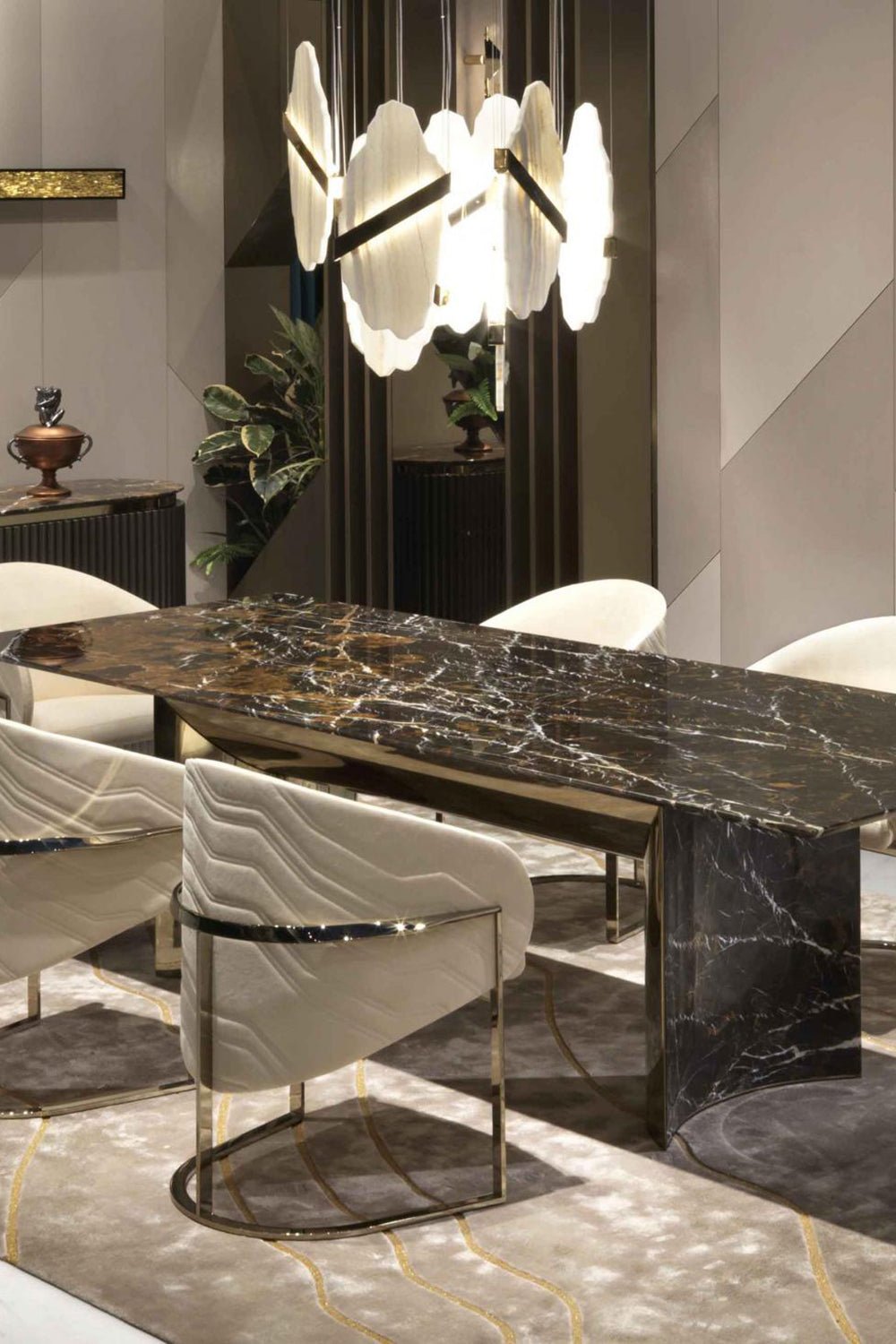 Ollorus Irregular Alabaster Chandelier-Neutral Decor