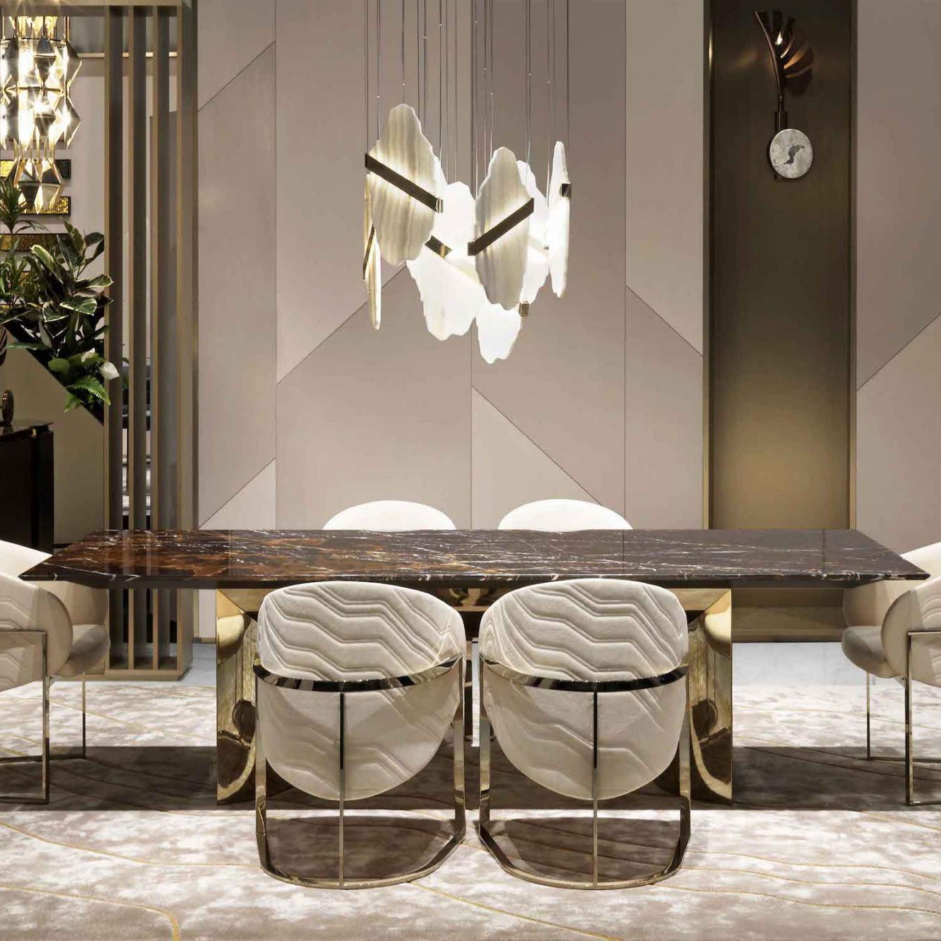 Ollorus Irregular Alabaster Chandelier-Neutral Decor