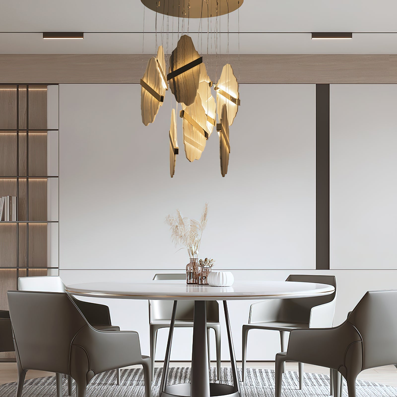 Ollorus Irregular Alabaster Chandelier-Neutral Decor