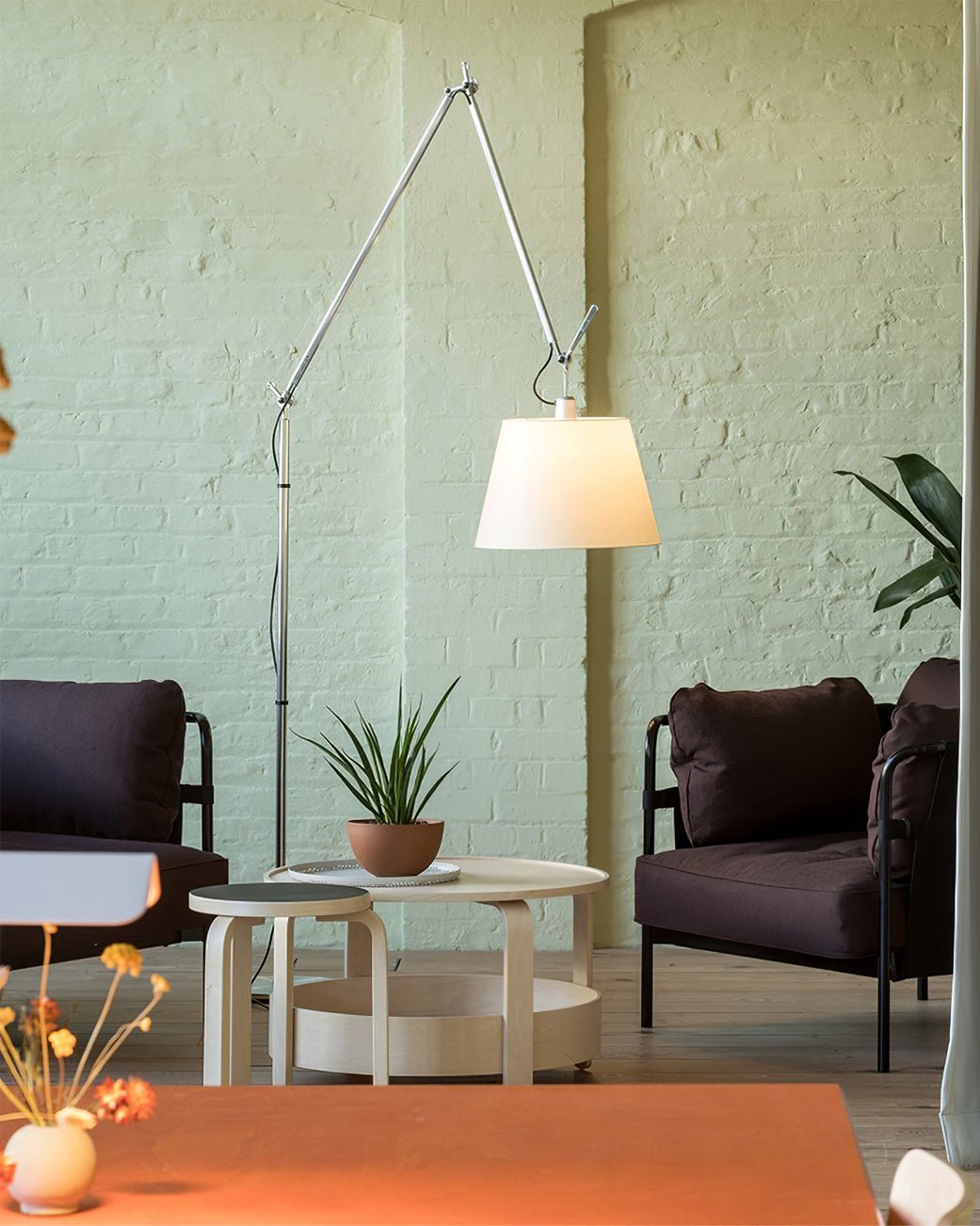 Ciroce Fabric Industrial Floor Lamp-Neutral Decor