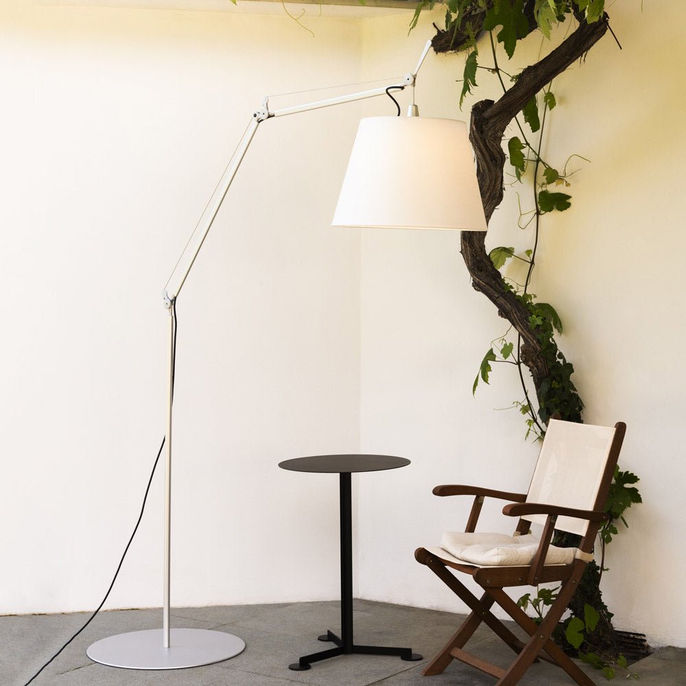 Ciroce Fabric Industrial Floor Lamp-Neutral Decor