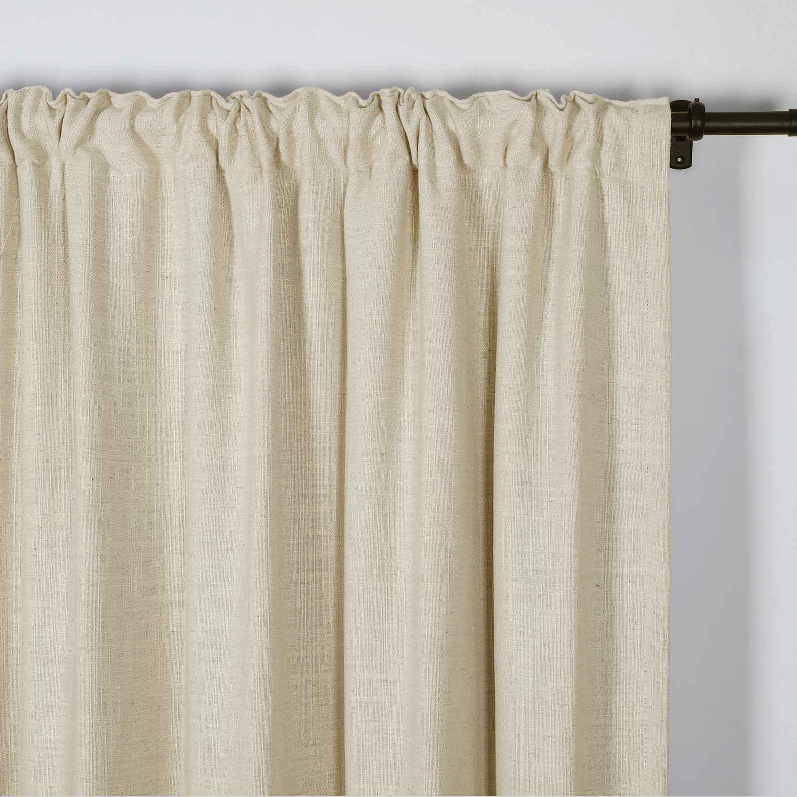 Lily Linen Curtains & Drapes Soft Top-Neutral Decor