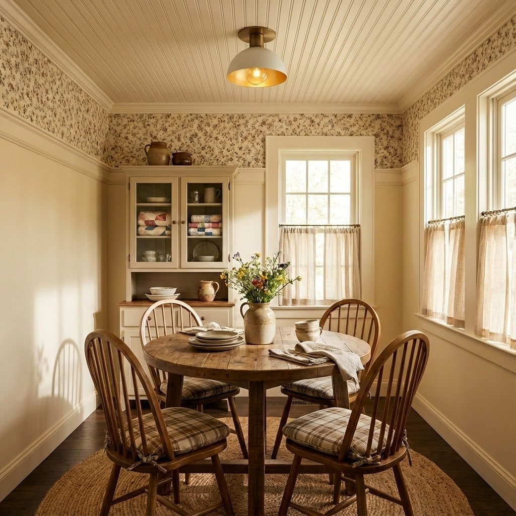 Comparison of the antique brass and white finishes of the Rodanthe Ceiling Lamp.