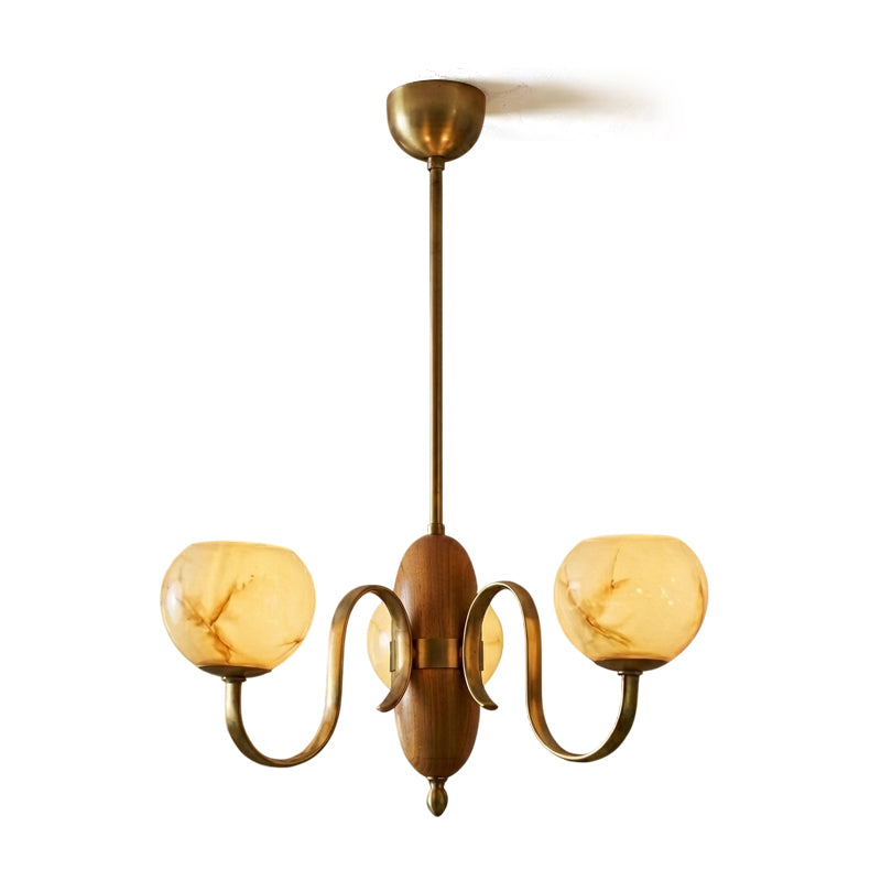 Diagram showing the dimensions of the 8-light Linnea Chandelier.