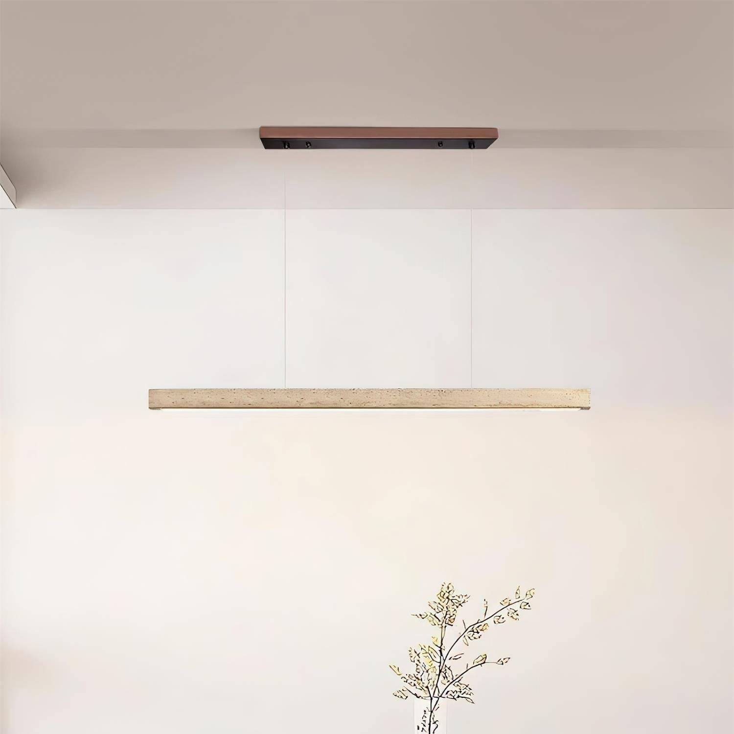 Delya Linear Travertine Pendant Lamp