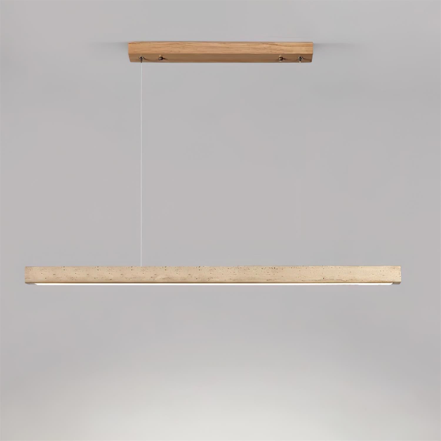 Delya Linear Travertine Pendant Lamp