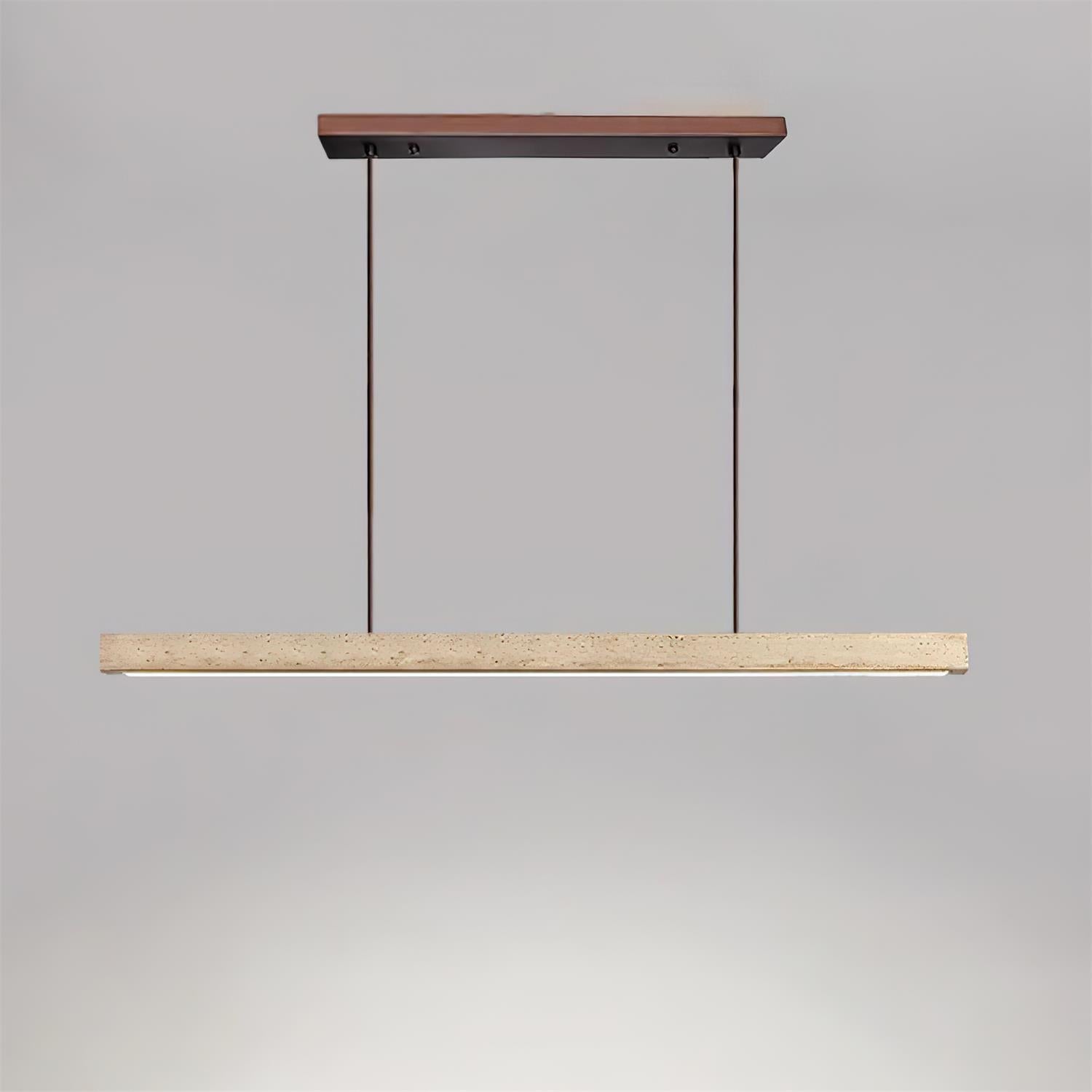 Delya Linear Travertine Pendant Lamp