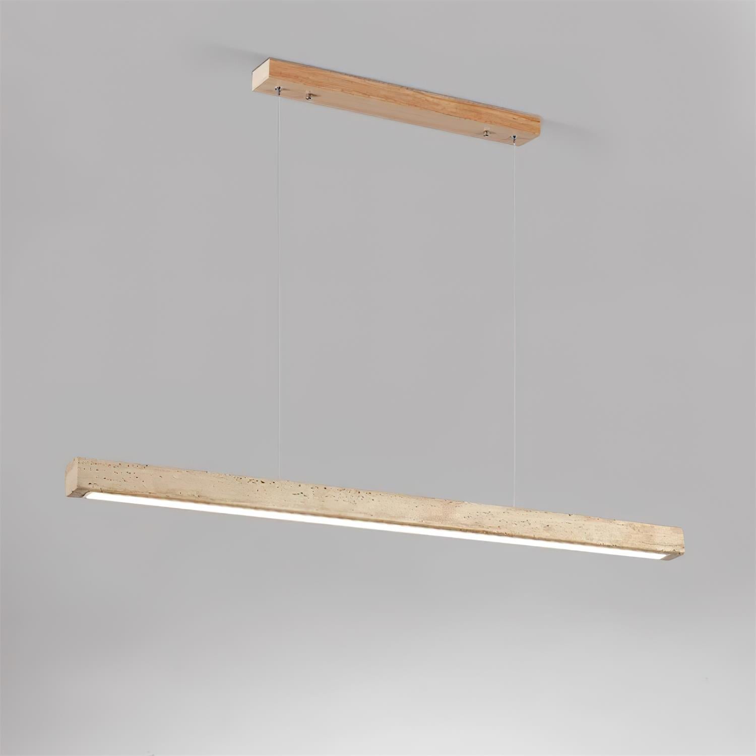 Delya Linear Travertine Pendant Lamp