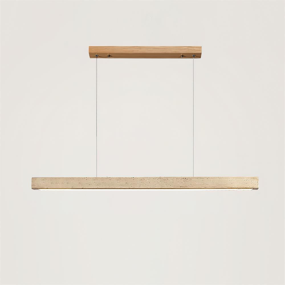 Delya Linear Travertine Pendant Lamp