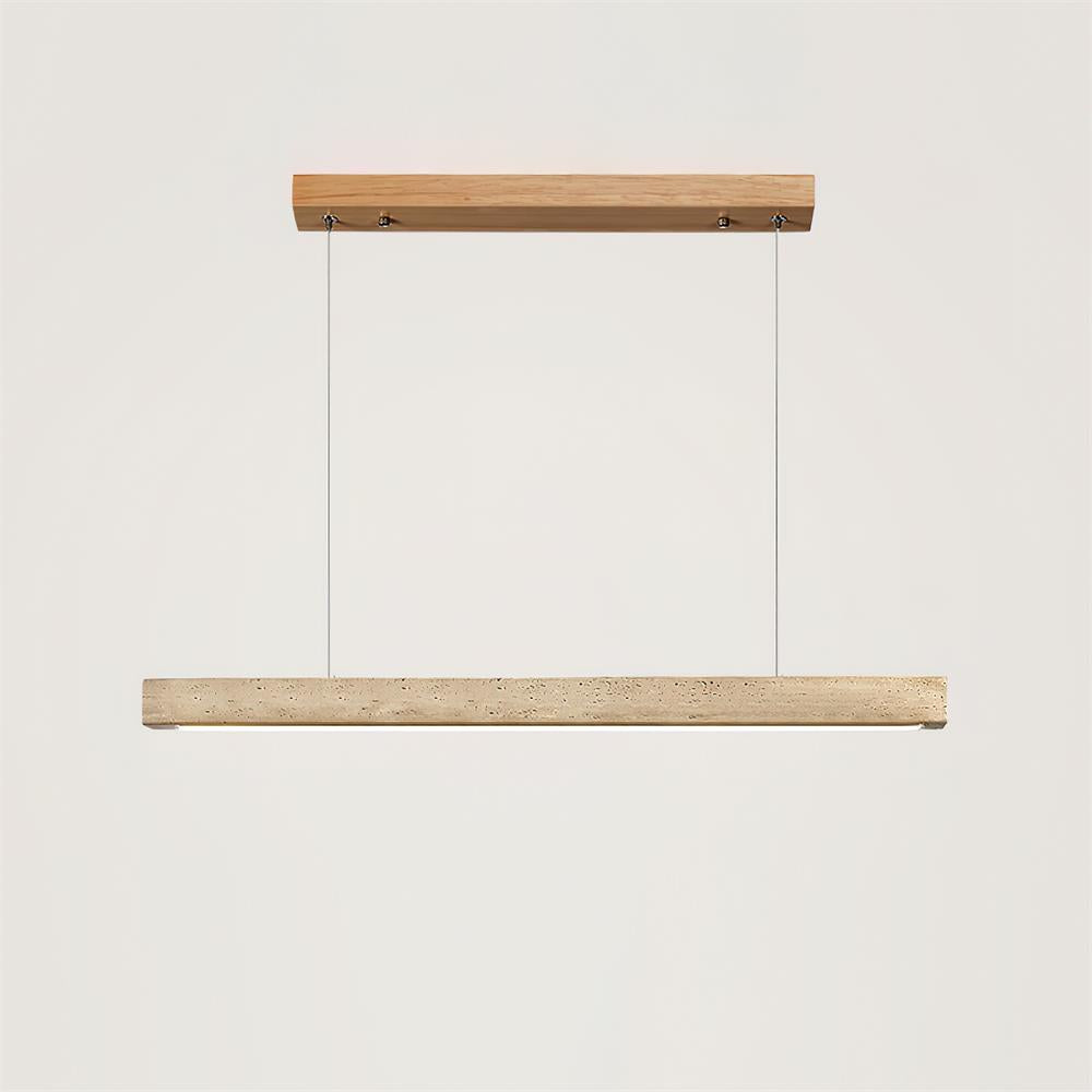 Delya Linear Travertine Pendant Lamp