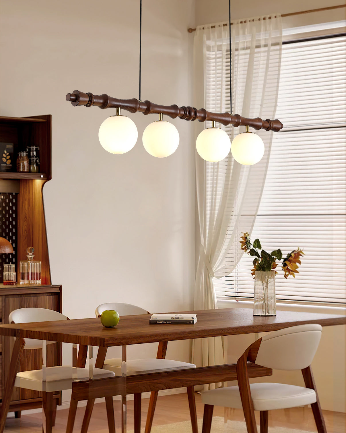 Bivio Wooden Pendant Light