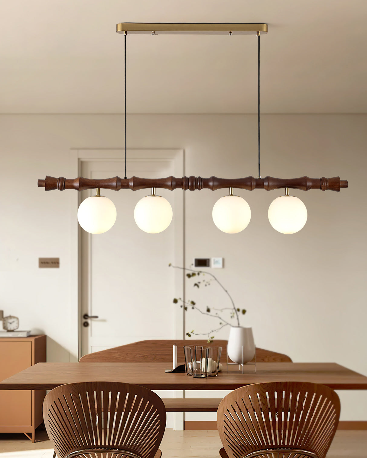 Bivio Wooden Pendant Light