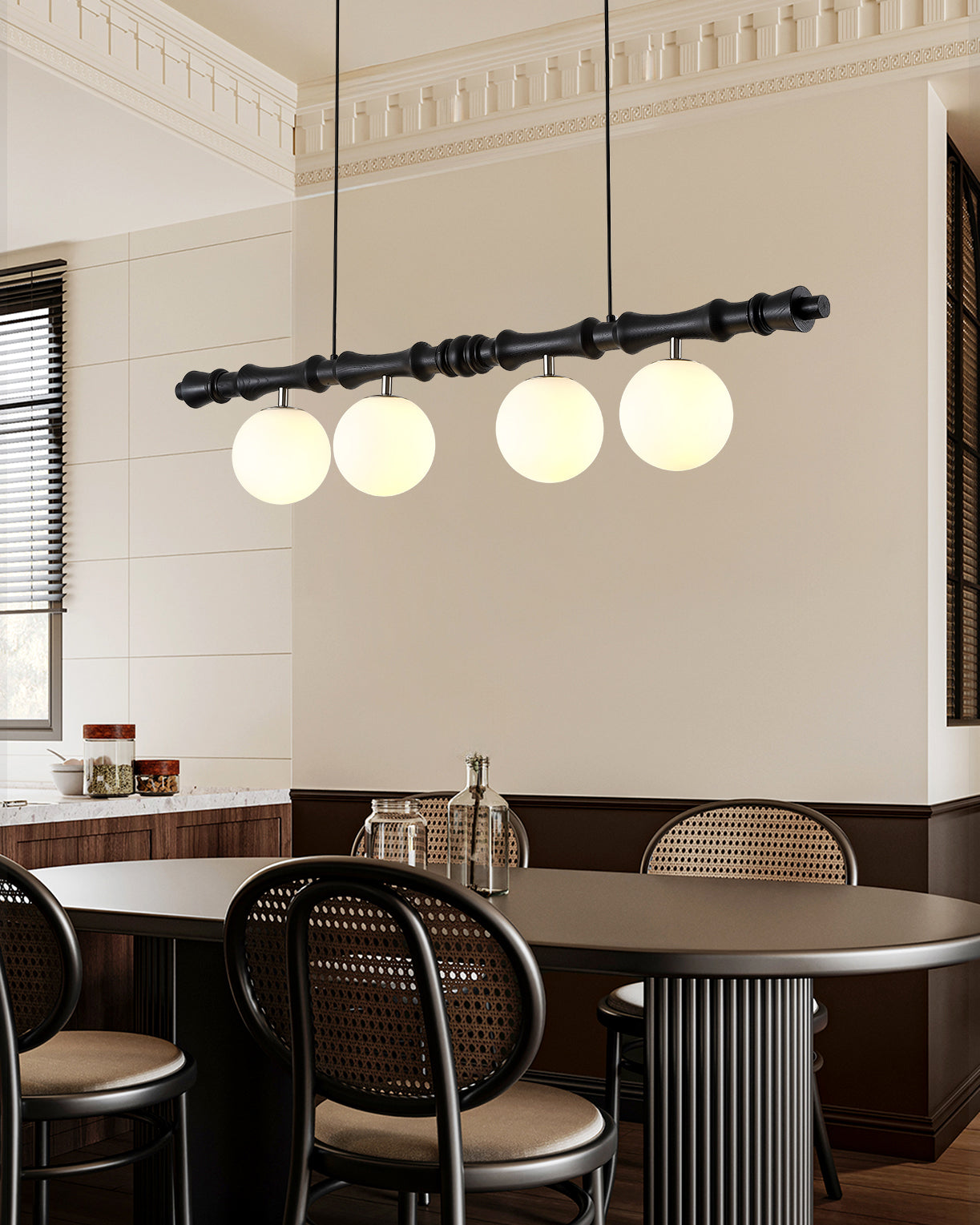 Bivio Wooden Pendant Light