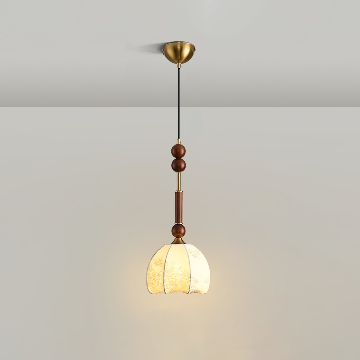Yovelis Vintage Wood Pendant Lamp-Neutral Decor