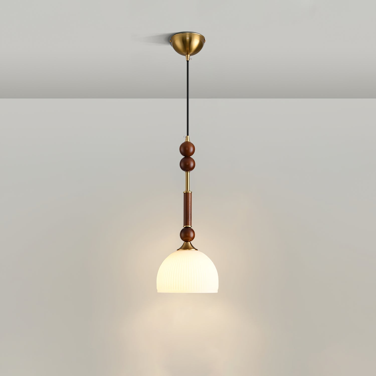 Yovelis Vintage Wood Pendant Lamp-Neutral Decor