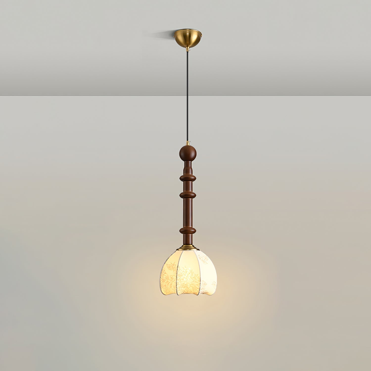 Yovelis Vintage Wood Pendant Lamp-Neutral Decor