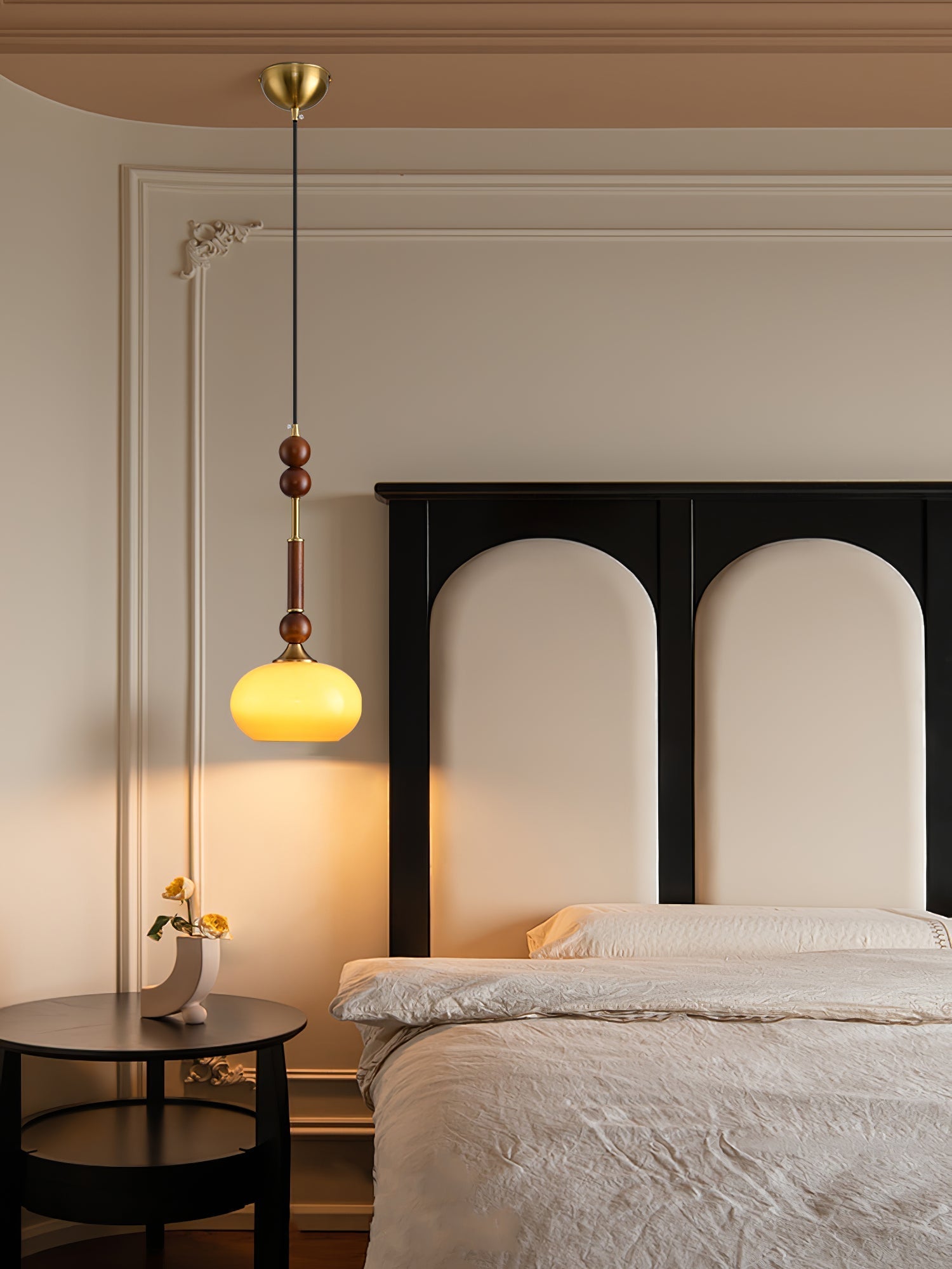 Yovelis Vintage Wood Pendant Lamp-Neutral Decor