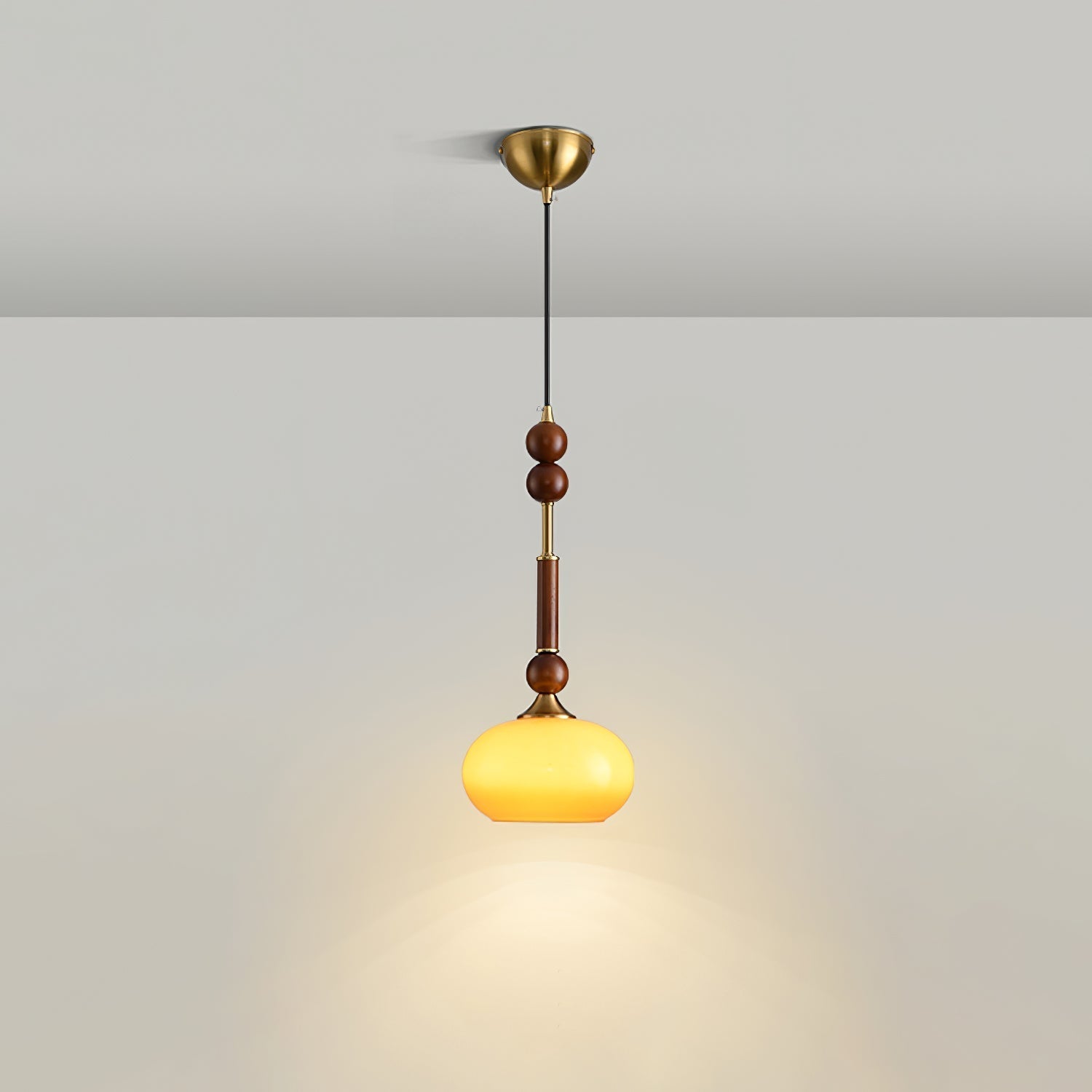 Yovelis Vintage Wood Pendant Lamp-Neutral Decor