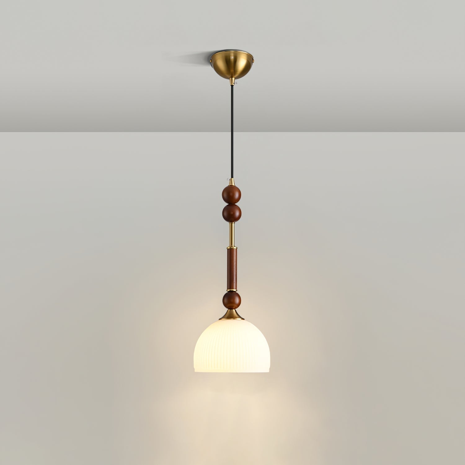 Yovelis Vintage Wood Pendant Lamp-Neutral Decor