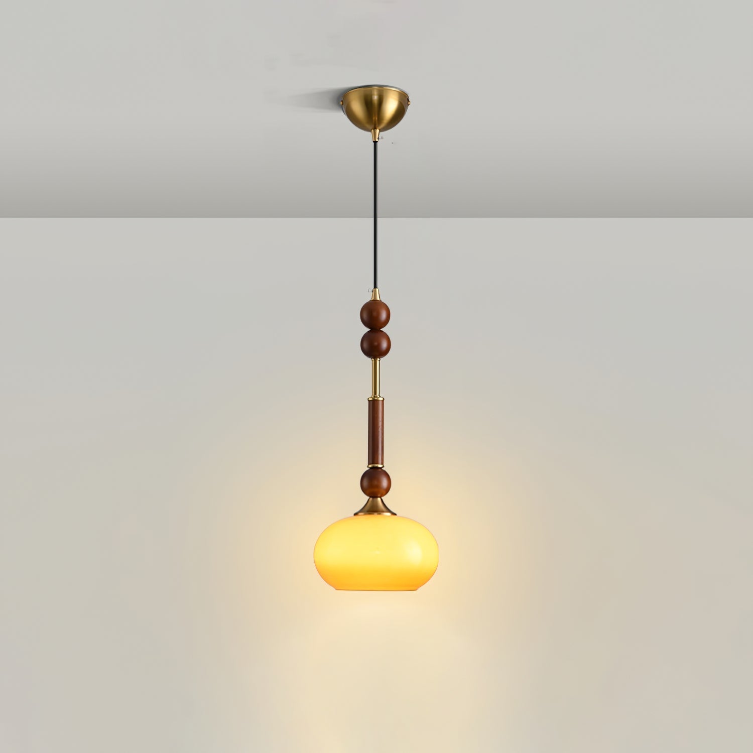 Yovelis Vintage Wood Pendant Lamp-Neutral Decor
