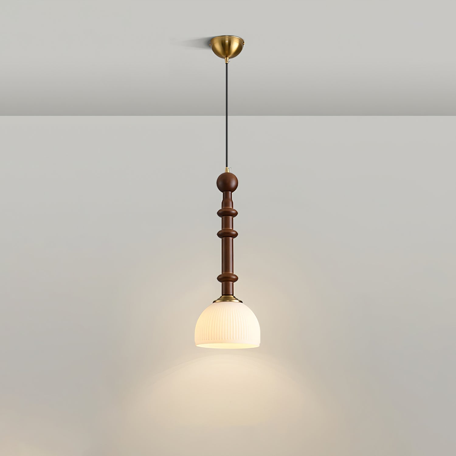Yovelis Vintage Wood Pendant Lamp-Neutral Decor