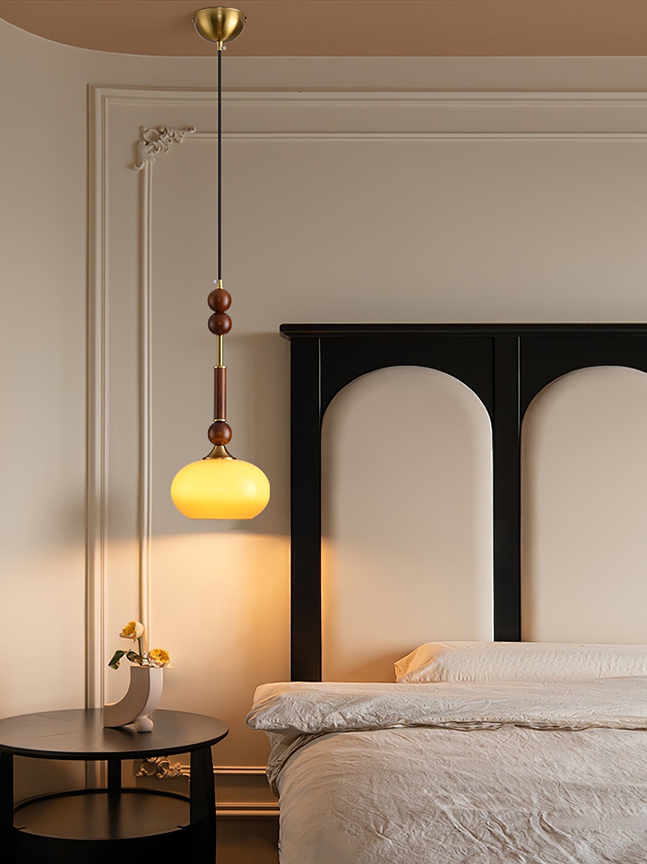 Yovelis Vintage Wood Pendant Lamp-Neutral Decor
