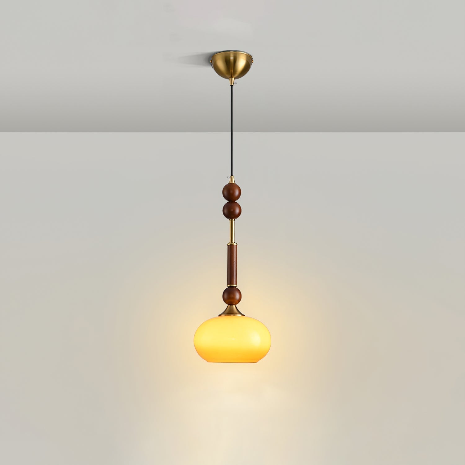 Yovelis Vintage Wood Pendant Lamp-Neutral Decor