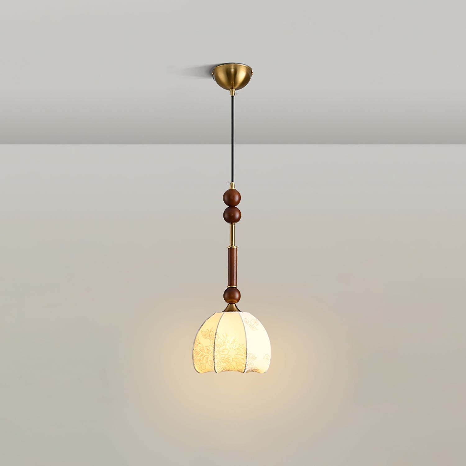 Yovelis Vintage Wood Pendant Lamp-Neutral Decor