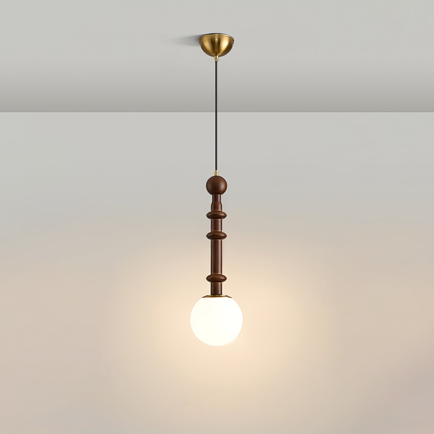 Yovelis Vintage Wood Pendant Lamp-Neutral Decor